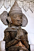 Elaborate figures carved in stucco decorate the ancient stupas, Kakku Buddhist Ruins. Shan State in Myanmar (Burma). 